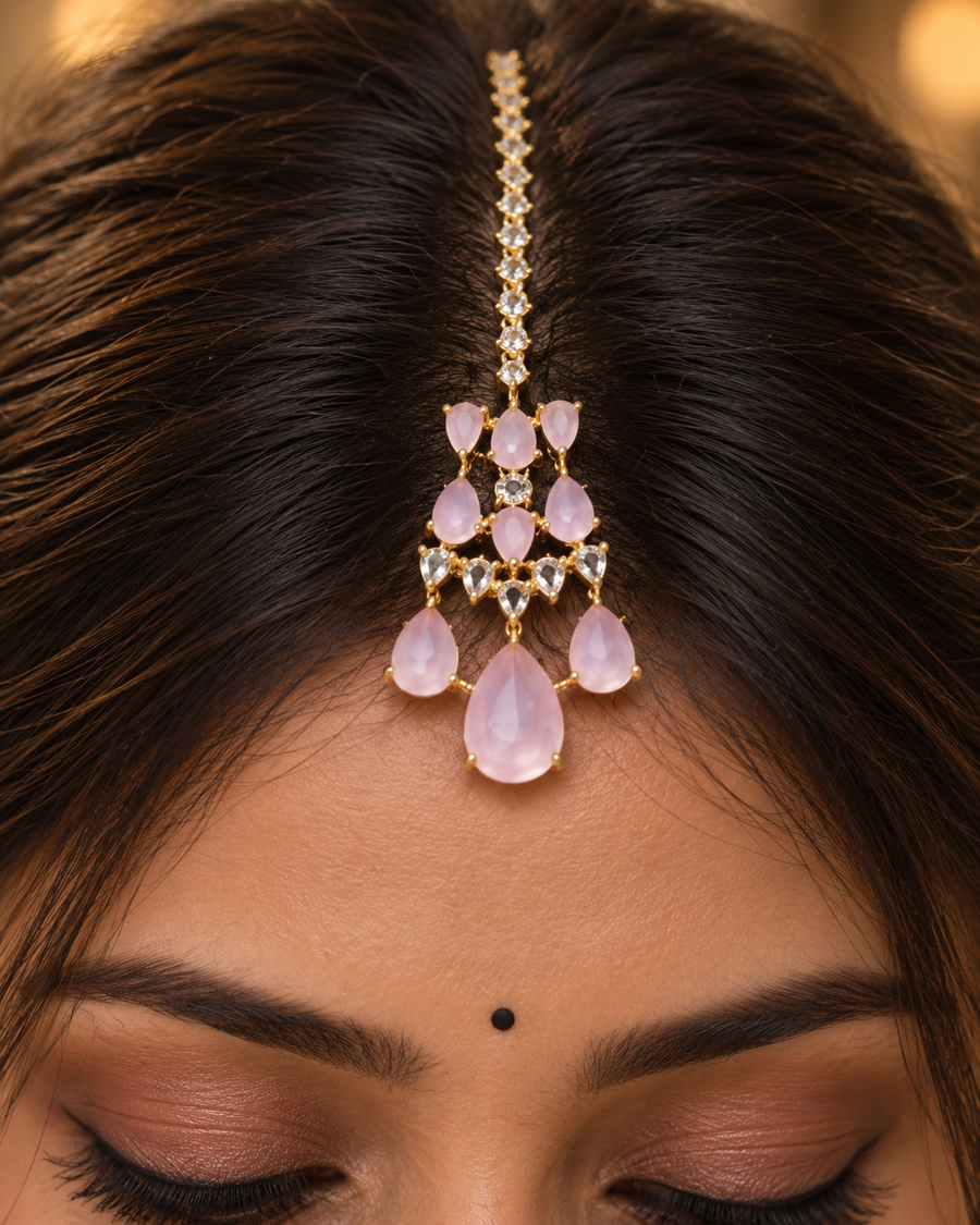 Blush Rose Cascade Bridal Jewellery Set
