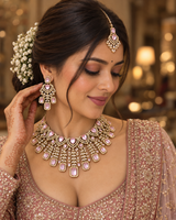 Mint Teardrop Collar Necklace & Earrings Set