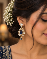 Royal Sapphire Blue Bridal Necklace Set