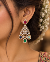 Floral Fringe Bridal-Style Jewellery Set