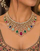Floral Fringe Bridal-Style Jewellery Set