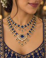 Blush Floral Teardrop Necklace & Earrings Set