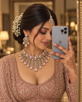Mint Teardrop Collar Necklace & Earrings Set