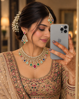 Floral Fringe Bridal-Style Jewellery Set