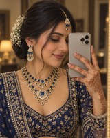 Blush Floral Teardrop Necklace & Earrings Set