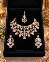 Mint Teardrop Collar Necklace & Earrings Set