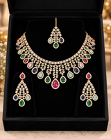 Floral Fringe Bridal-Style Jewellery Set