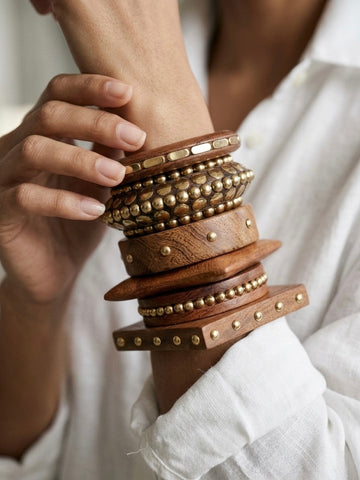 DEMO — Statement Wood Bangle Set